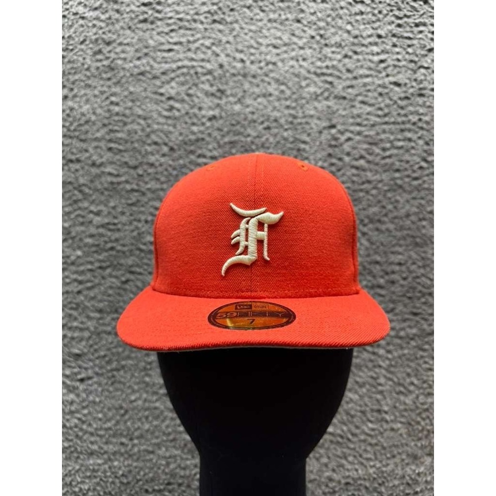 New Era x Fear Of God Essentials 59Fifty MLB Fitted Wool Cap Orange Mens Size 7